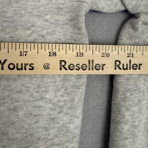 J.Crew Sweatshirt Womens Small Gray Button Shoulder Mock Neck Raglan Fleece - Picture 9 of 10